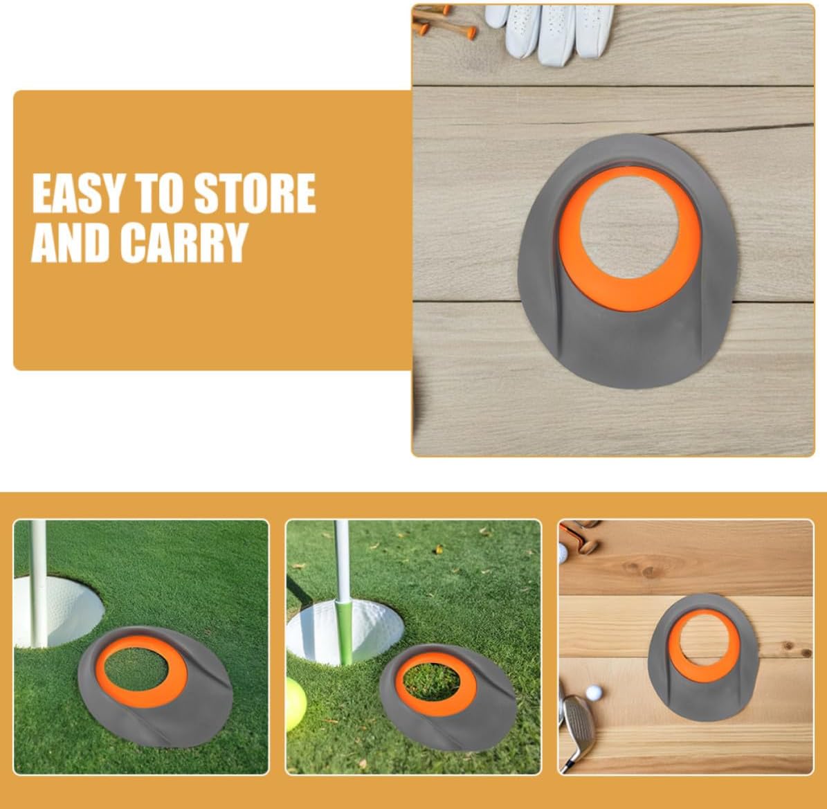 Golf with Realistic Simulation Lightweight PVC Putting Practice Cup Hole 3pcs Training Accessory for Indoor Practice and Home Entertainment
