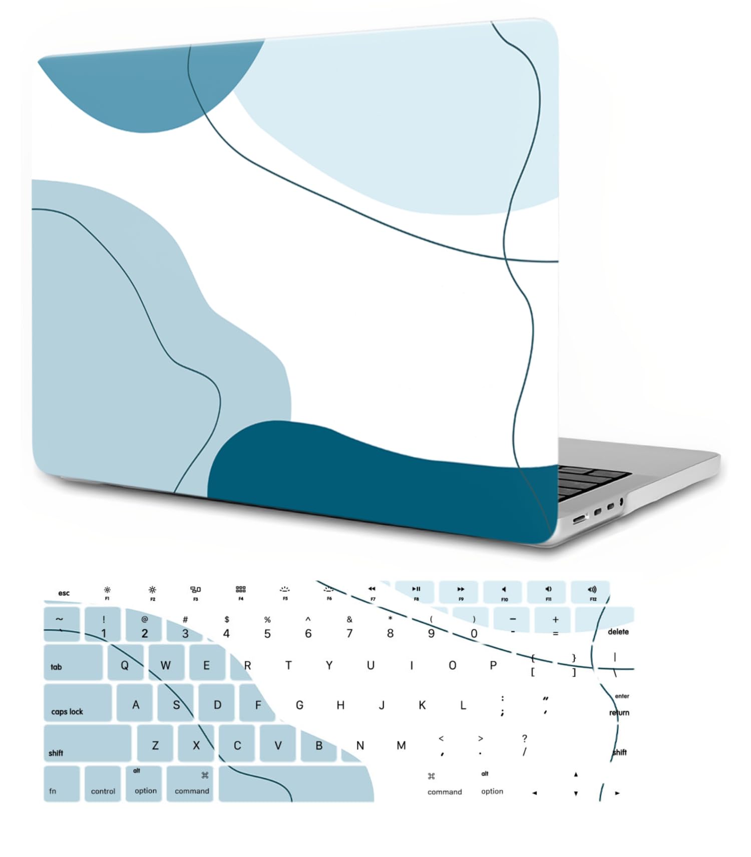 Laptop Hard Shell Compatible with MacBook Air 13.6 inch M2 Case A2681 Release 2022, Lightweight Plastic Hard Case and Keyboard Cover for 13.6" MacBook