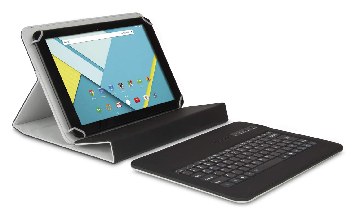 Hamlet XPADCV101KBT2 - Custodia Universale per Tablet 10.1” con Tastiera senza Fili Bluetooth Removibile