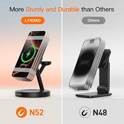 Miniatura 6 de Estación de carga 3 en 1 2025 para Apple iPhone AirPods Watch con cargador Mag-Safe Soporte de cargador inalámbrico para iPhone Air1716 15 14 13 12