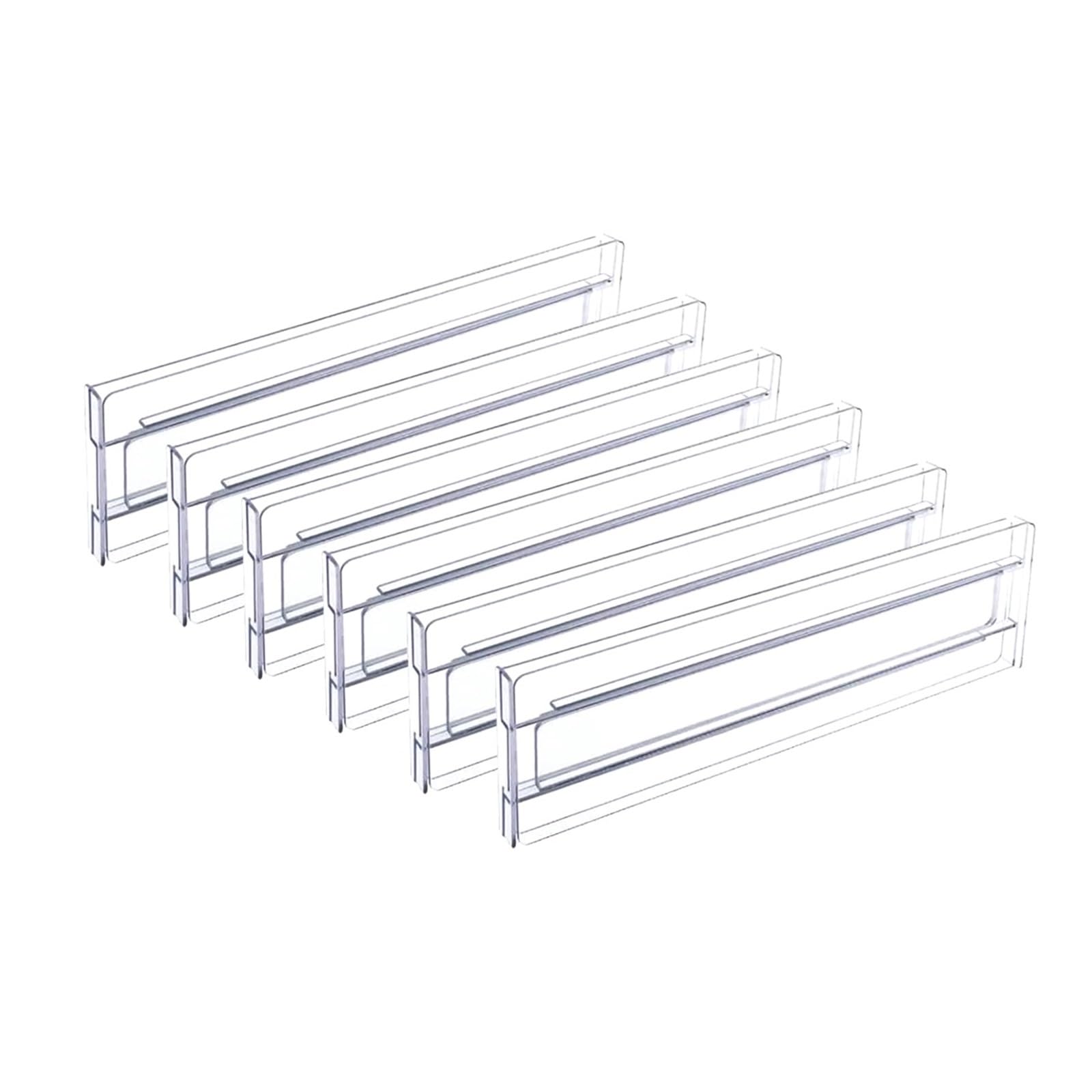 Generico 4 divisori trasparenti for cassetti regolabili ed espandibili for vestiti, utensili, cosmetici e contenitori for ufficio(6PCs)