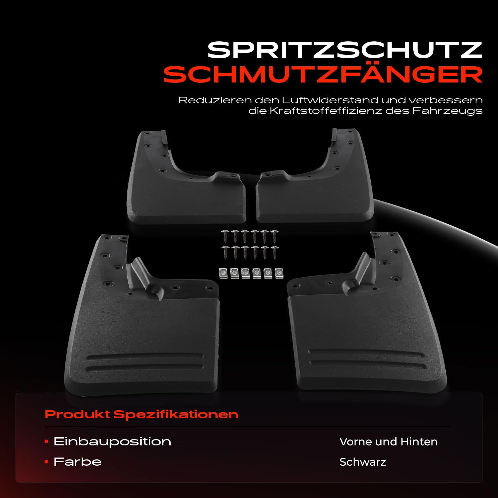 Frankberg 4x Auto Spritzschutz Schmutzfänger Kompatibel mit A.m.a.r.o.k 2HA 2HB S1B S6B S7A S7B 2.0L 3.0L 2010-2022 A.m.a.r.o.k 2HA 2HB S1B S6B S7A S7B 3.0L 2016-2022