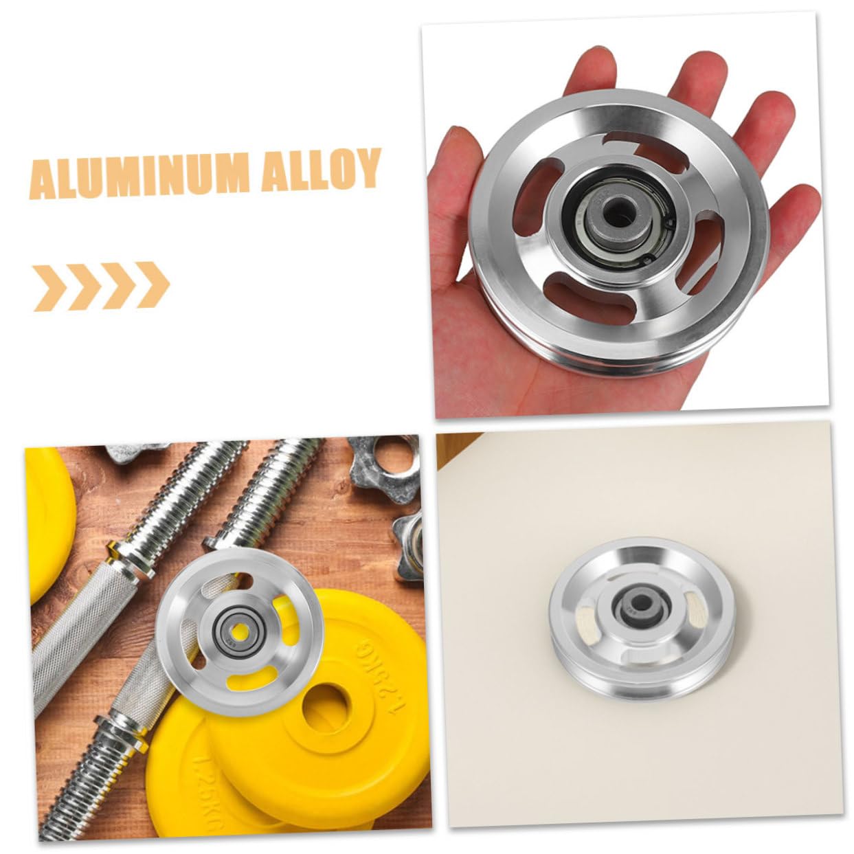 Toyvian Polea de Aleación de Aluminio para Equipo de Gimnasio, 2 Piezas