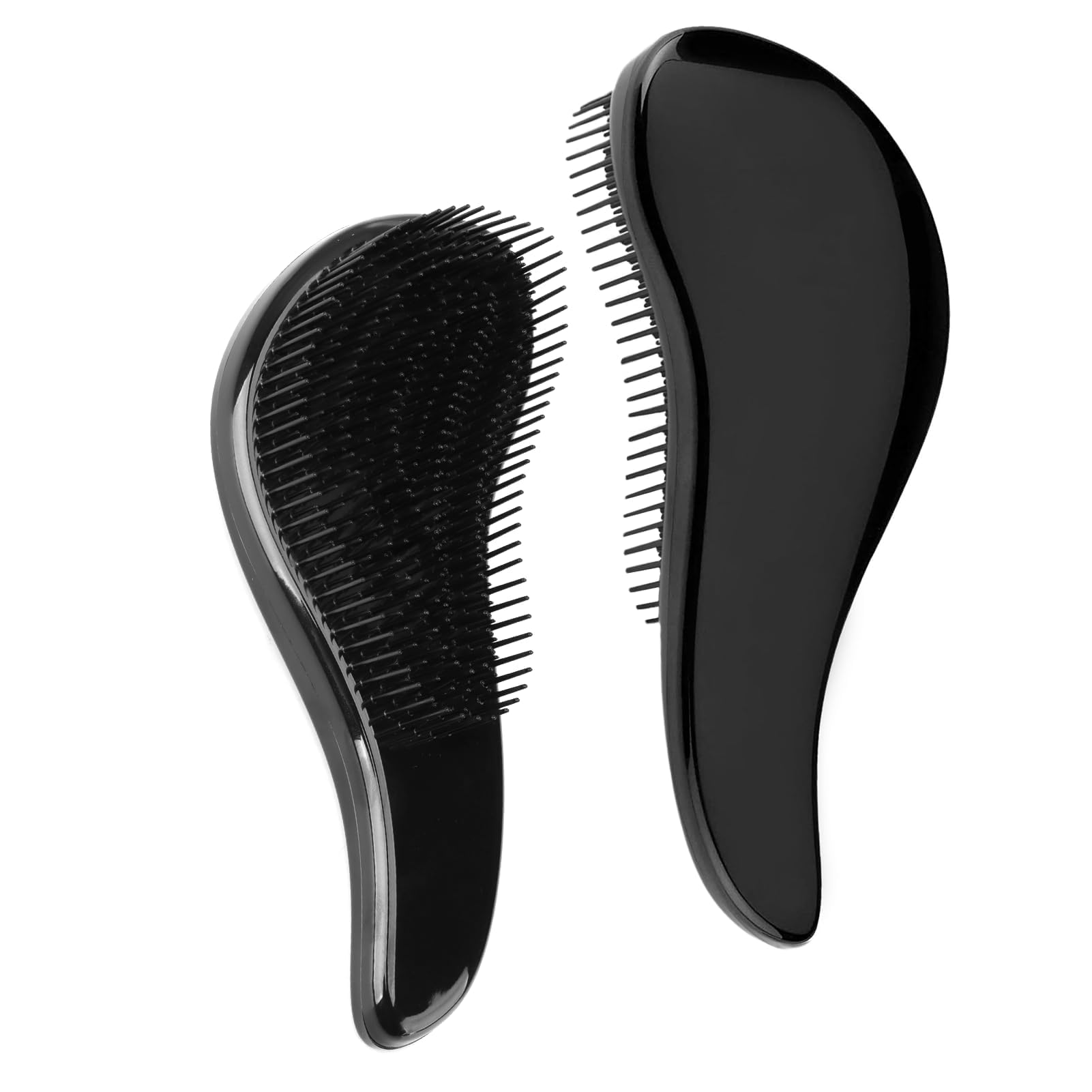 Cepillo de Pelo Desenredante y Antitirones para Cabello Mojado, Seco, Cepillo Desenredante sin Tirones Adecuado para Niños y Niñas, Cepillo Antirotura Pelo para Rizado（Negro）