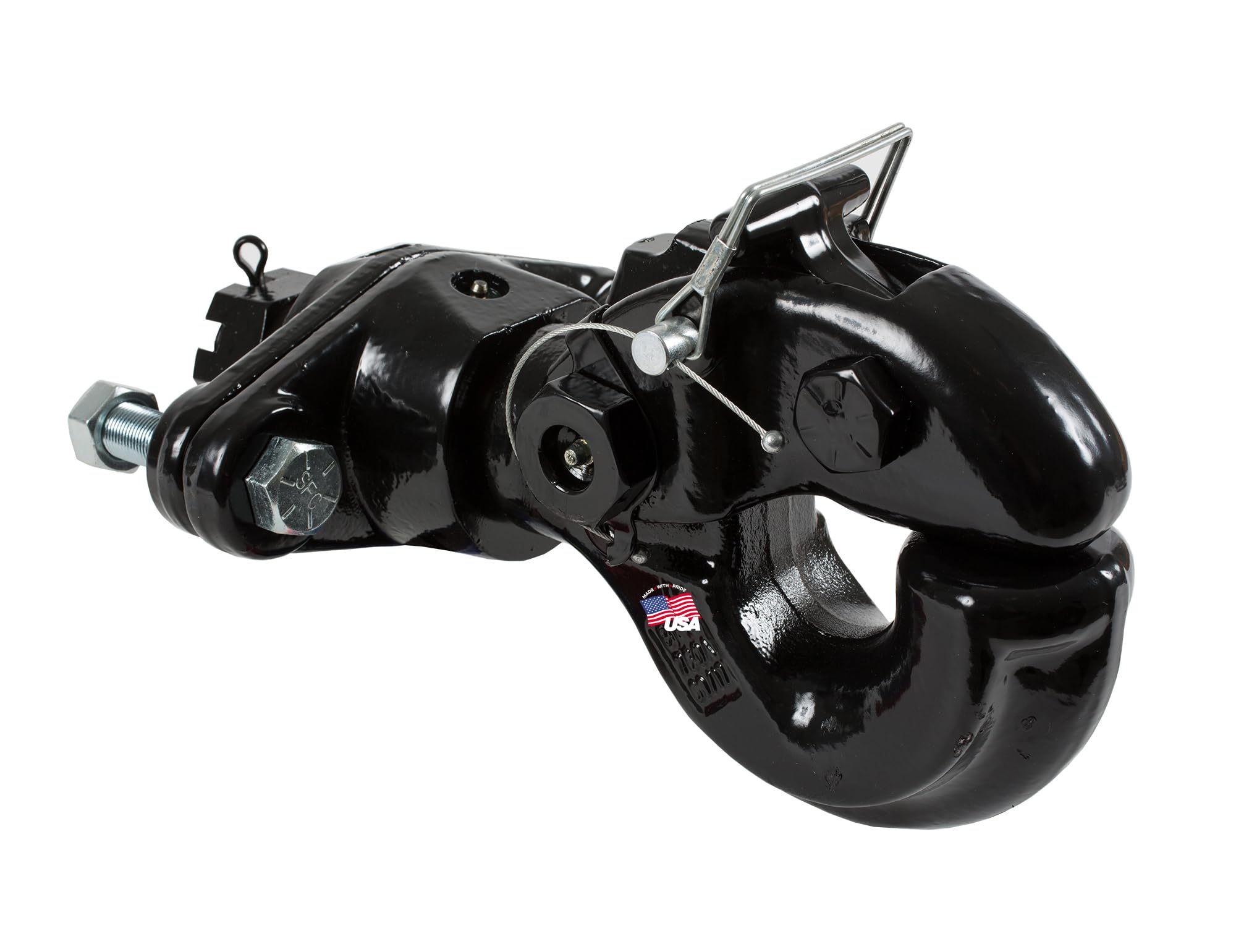 Buyers Products BP760A 30 Ton Forged Swivel Pintle Hook Black Hitch