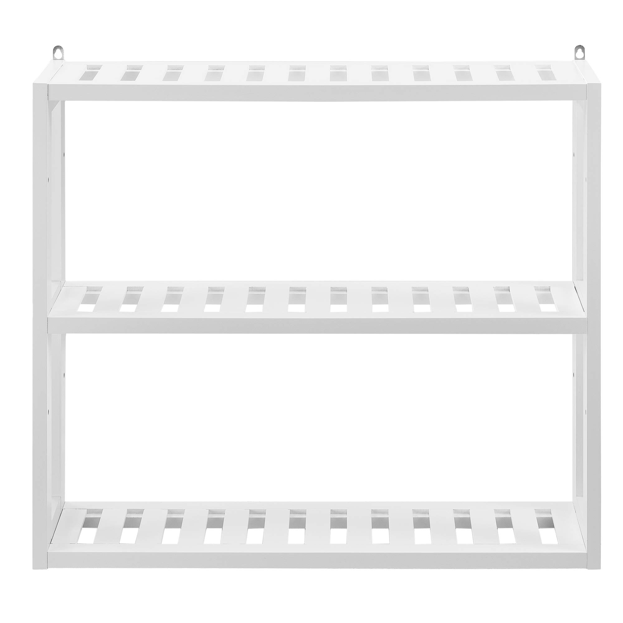 Estantería de pared para el baño - 54x15x60cm - blanco - 2 compartimientos