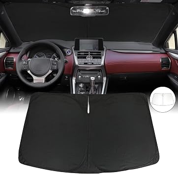 Foldable Windshield Sun Shade for Lexus NX300h/NX300/NX200t 2015-2024 | Custom Fit Lexus Front Window Sunshade Sun Visor Cover Blocks UV Rays Keep Your Car Cooler
