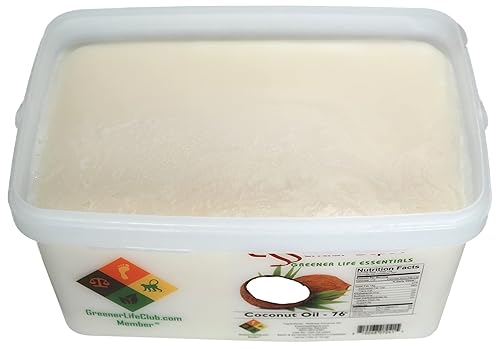 Miniatura 2 de Aceite de coco  grado alimenticio  8 libras en una cubeta de 1 galón  Contenedor HDPE para microondas con tapa resellable y mango extraíble
