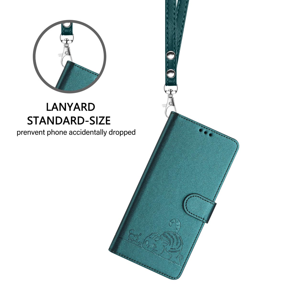 Leather Folio Cover per Doogee S96 Pro, Custodia in Pelle