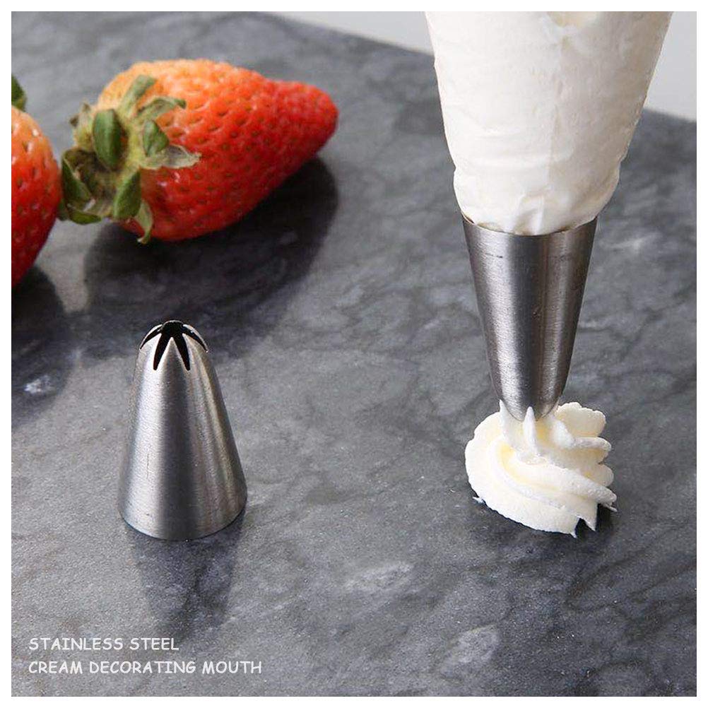 Kit De 8 Douilles à Pâtisserie En Inox - Pour Décorer Gâteaux, Cupcakes, Biscuits - Motifs Variés, Réutilisables