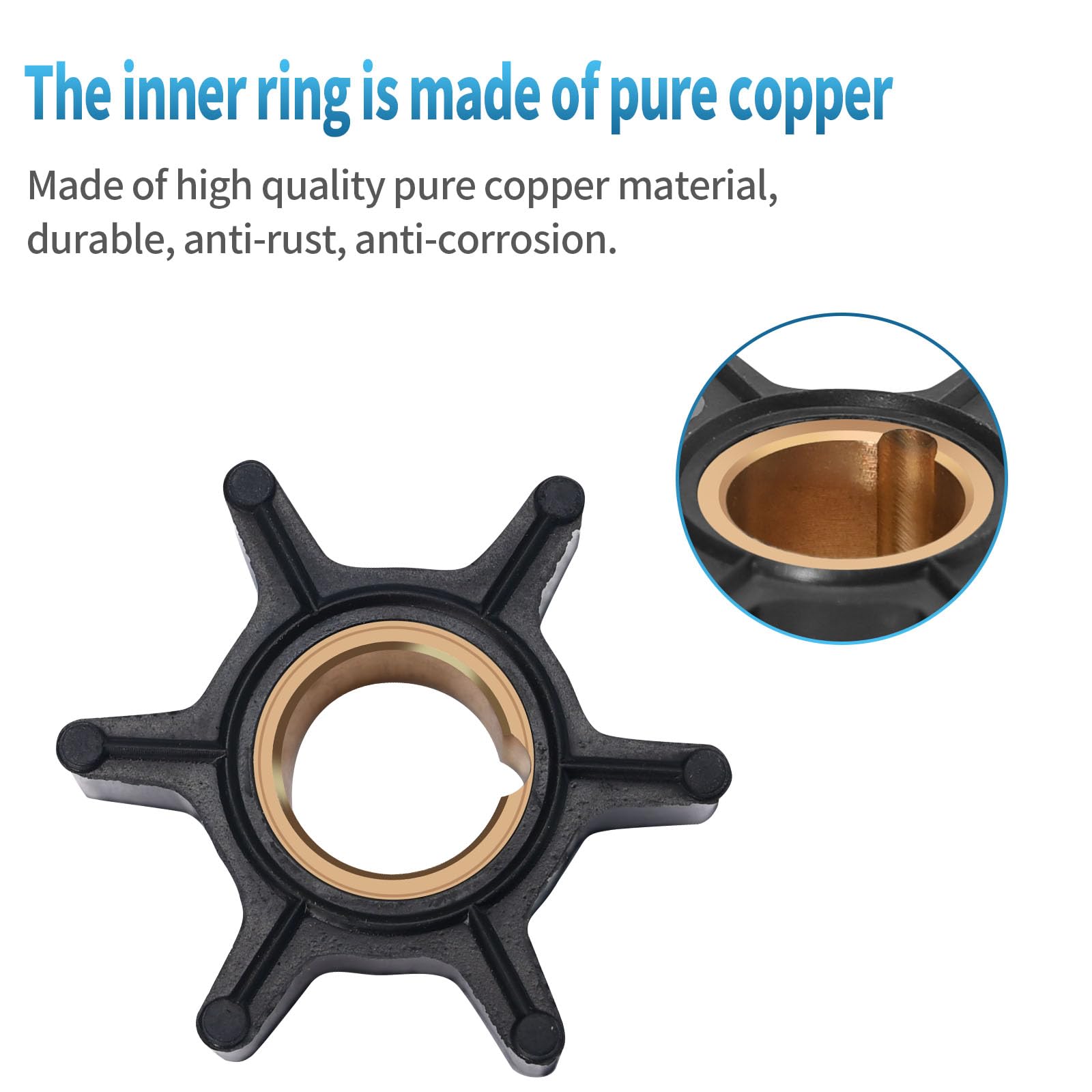 Ashata Turbine Hors-bord Turbine De Pompe De Transfert D'eau à 8 Lames