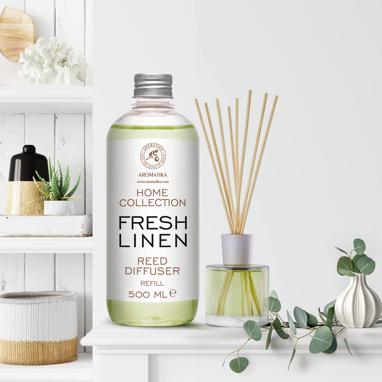 Recambio de Difusor Ropa Limpia 500ml - Relleno Aromatizante - Fragancia para Habitación - Fresh Linen