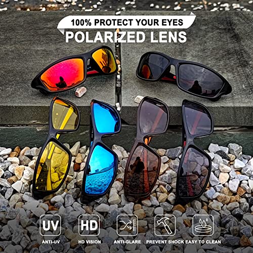 MEETSUN Polarized Sports Sunglasses for Men Women Driving Cycling Fishing Sun Glasses UV400 Protection Black Frame-Night Vision Lens - Image 4