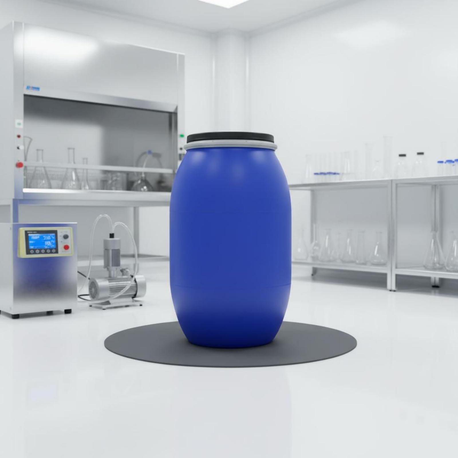 Bidone con Coperchio a Flangia Chiusura Ermetica Fusto Chimico in Plastica Ermetico Contenitore Industriale per Industrie Chimiche, 125L铁箍桶 加厚