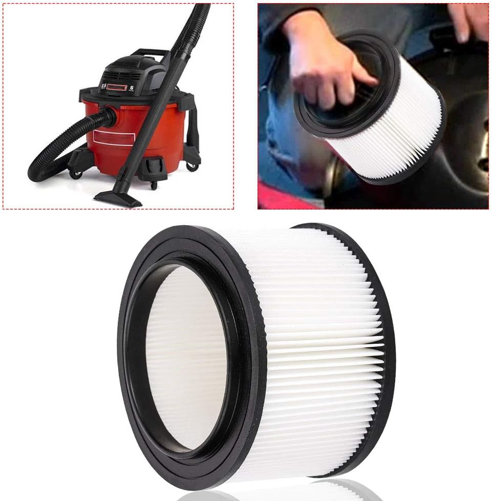 HIFROM 17810 Filter Compatible with Craftsman Shop Vac 917810 Wet Dry Vacuum Filter Fits 3 & 4 Gallon,9-17810 Shop Vac Vacuum Filter (2 Pack)