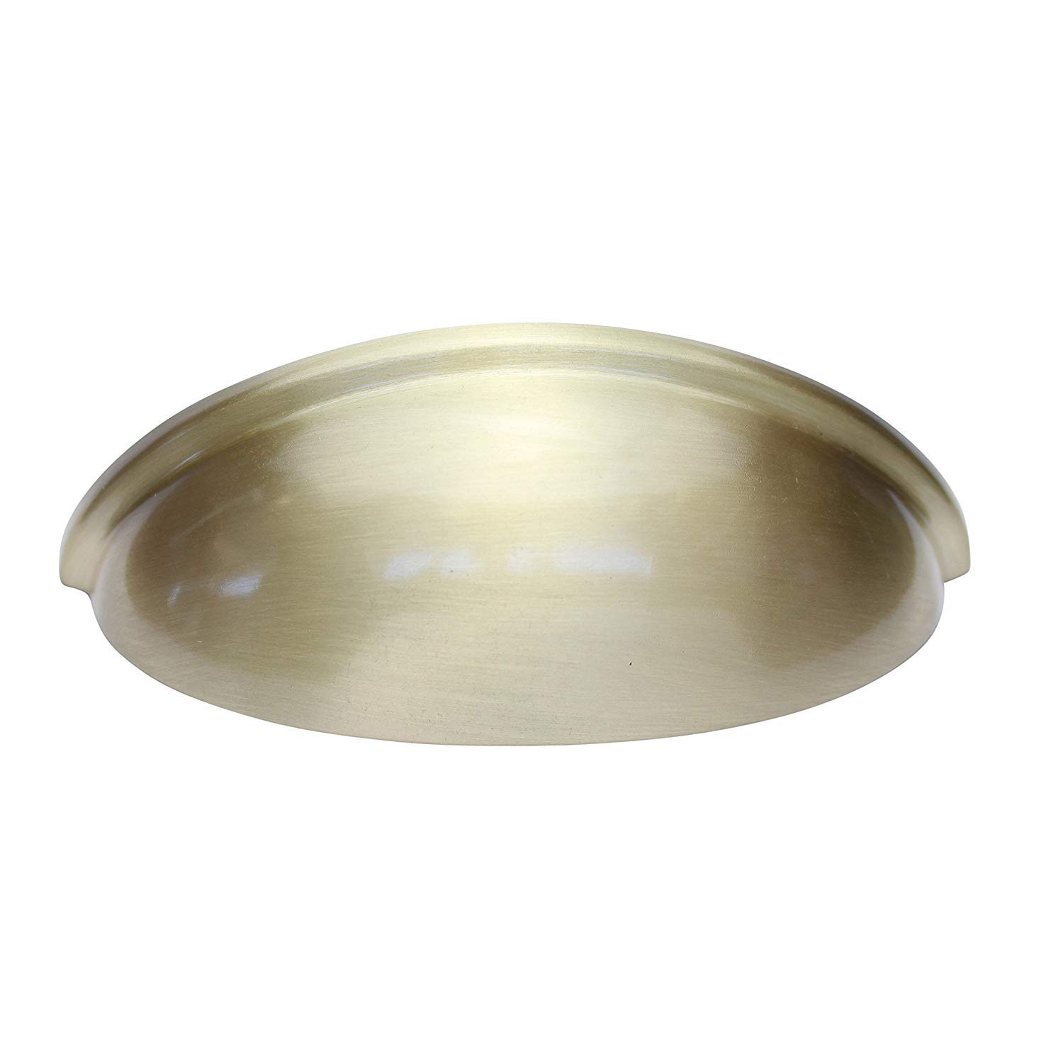 Hamilton Bowes Satin Brass Cabinet Hardware Cup Pull 3" Modern Basic Modern Gold Vibrant Amber