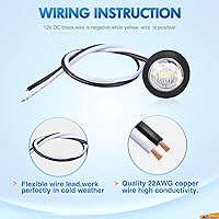 Vista 5 de Nilight 10 luces LED redondas de 3/4 de pulgada, indicadores laterales delanteros y traseros, lámpara de marcador de bala para camión, RV, coche