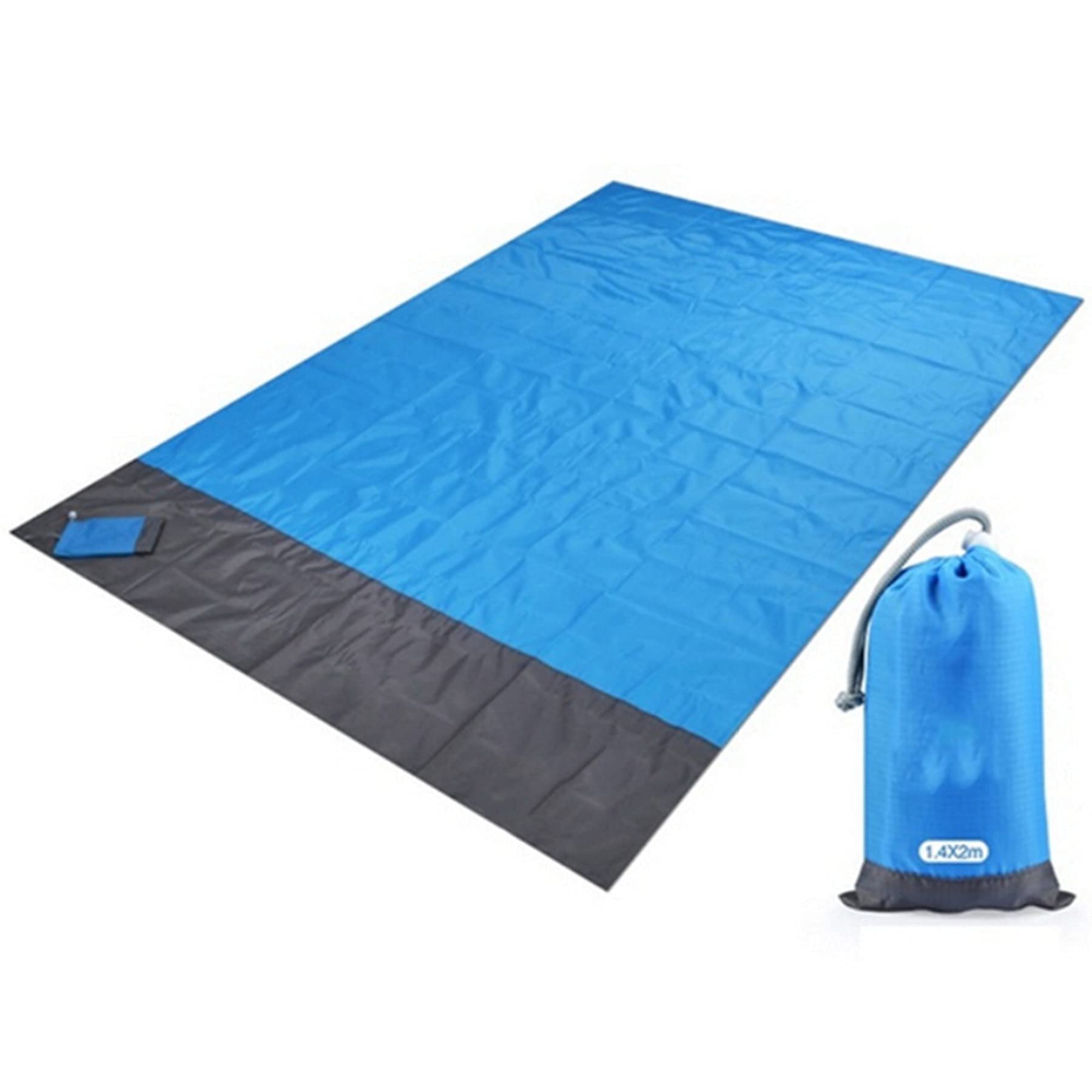 Sand Free Beach Blanket, Extra Large 79''×83'' for 4-7 Adults Beach Mat, Big & Compact Sand Proof Mat Quick Drying, Lightweight & Durable with 4 Stakes Outdoor Blanket for Travel,Camping,Hiking