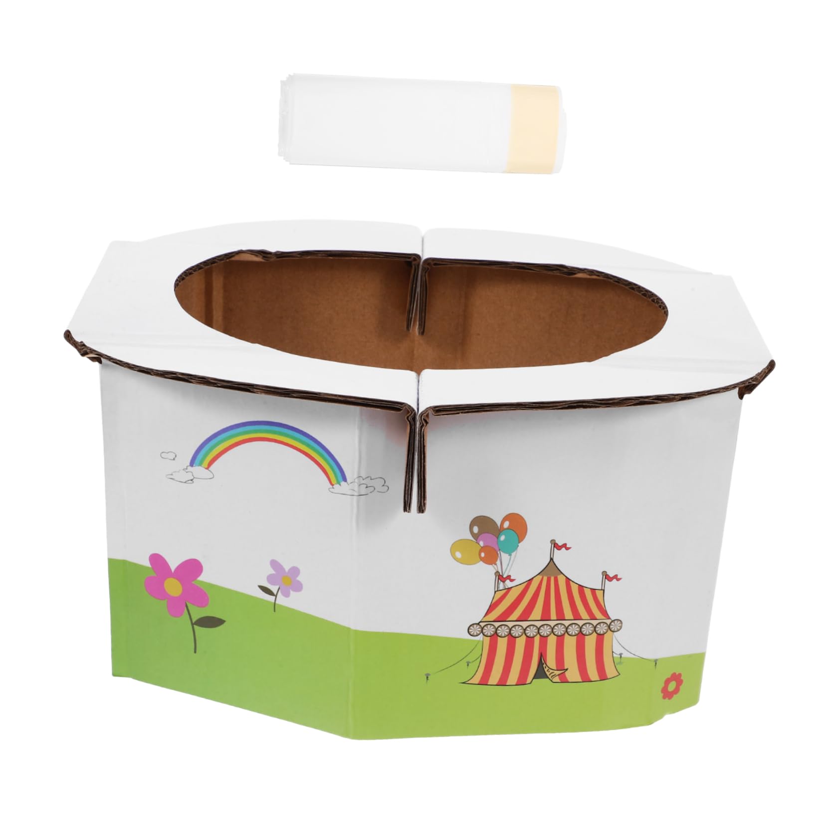 Sosoport 1Pc Portable Foldable Toilet for Travel Friendly Paper Potty Seat with Lightweight and Compact Design for Outdoor Use and Convenient Travel Potty Training