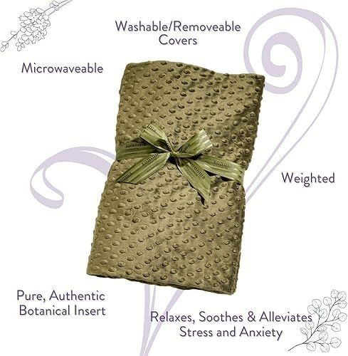 Miniatura 3 de Sonoma Lavender Manta de spa de eucalipto de aromaterapia con flores de lavanda y linaza, manta para microondas calientefría para calmar los