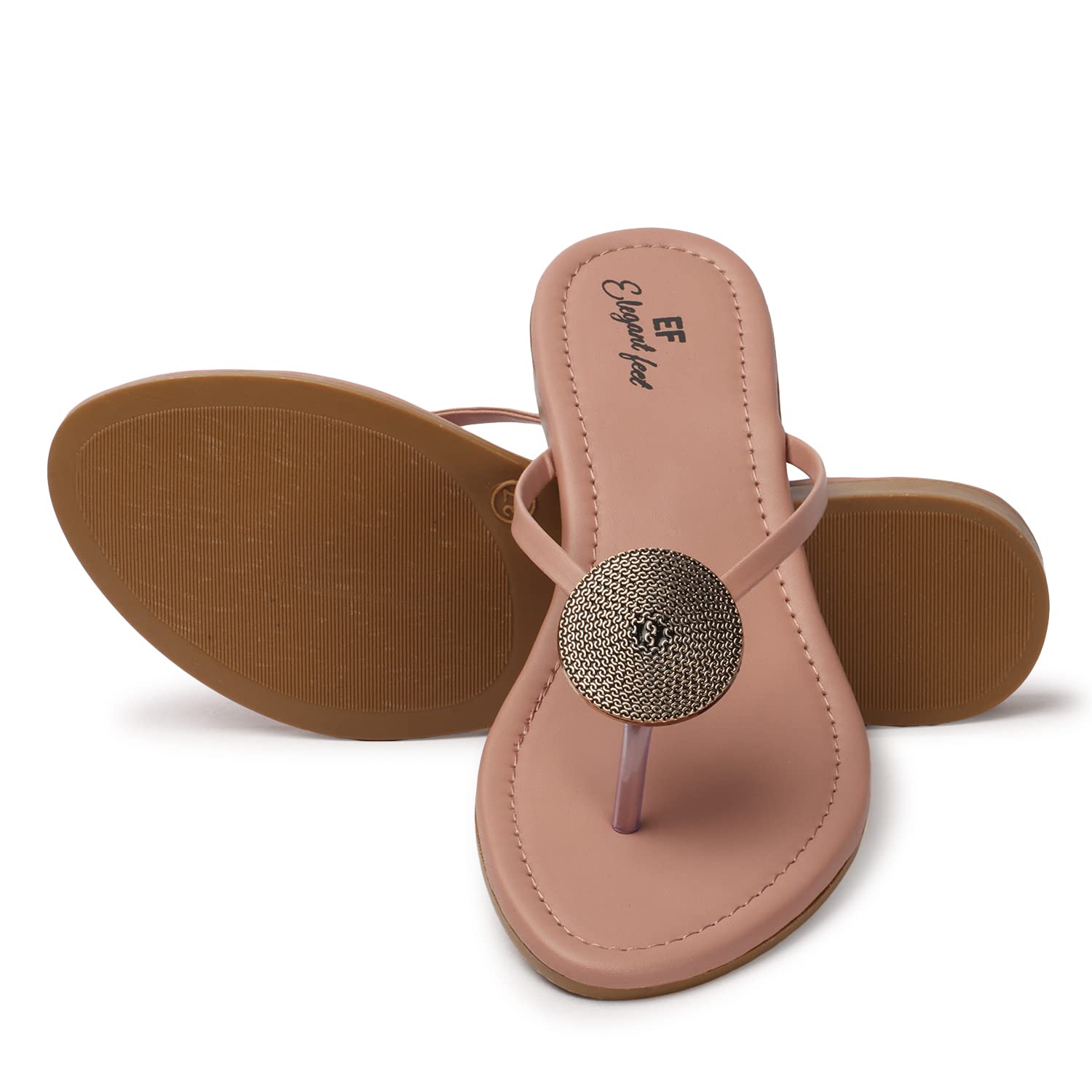 Elegant feet Fashionable, Soft & Comfortable Daily Use Casual Synthetic Peach V Shape Flats (119) (Black, 7) (B0CZLBSZBW) Amazon Price History, Amazon Price Tracker