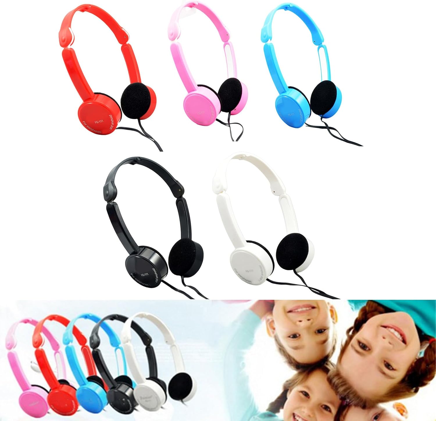 Foldable Over-Ear Headphone Corded Noise Isolating Corded Stereo Headsets with Microphone for Adults Teens 3.5mm