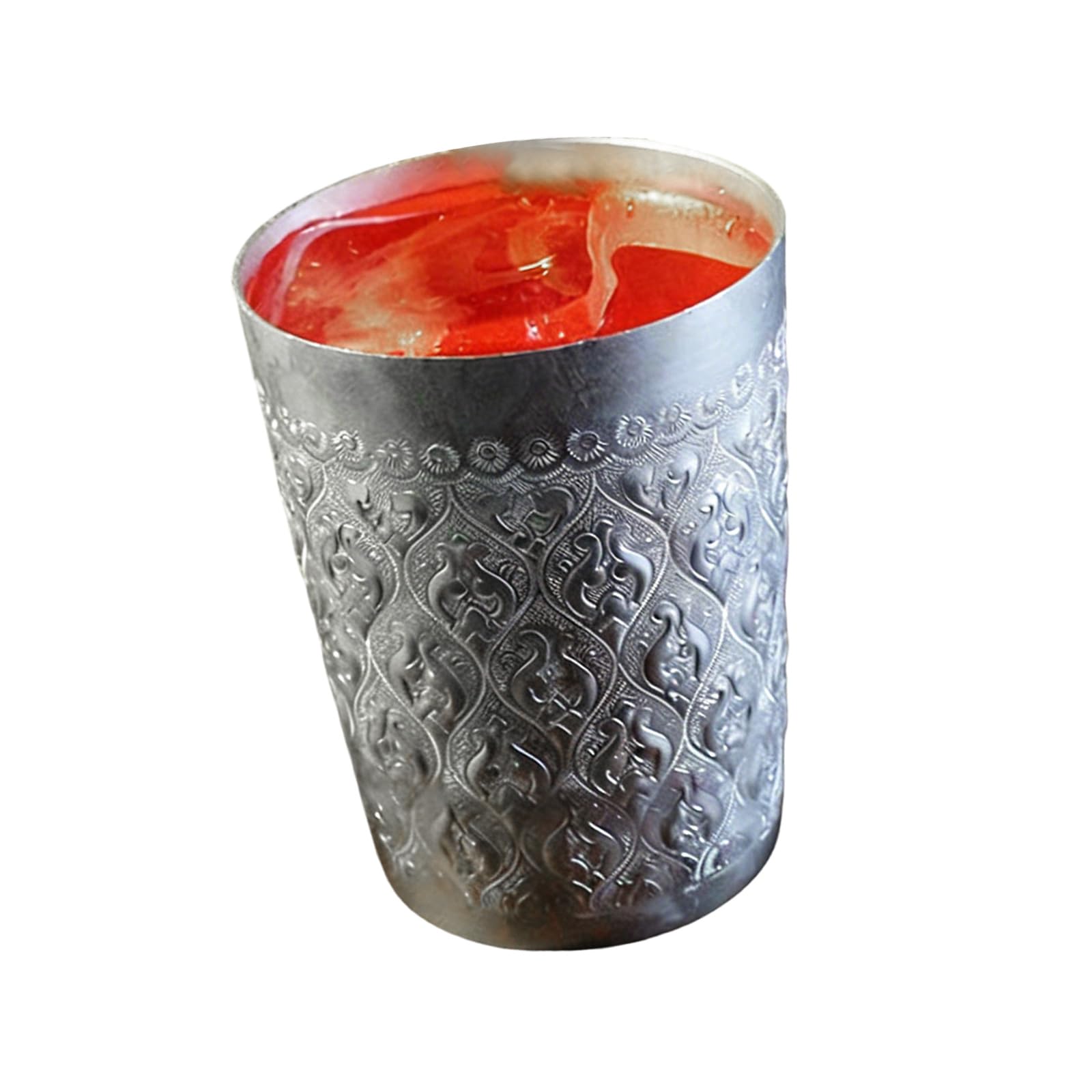 Kaeltsyn Unique Hand Engraved Moscow Design Tin Cup Handcrafted Metal Perfect for Cocktails and Collectors Moscow Engraved Metal