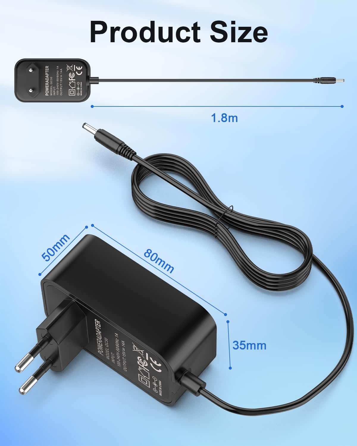 Zasilanie 21 W Ładowarka do Alexa Echo 15 V 1,4A Kabel 1,8 m | dla Echo 1. 2. Gen Echo Show 1st Gen Echo Plus 1st Gen Fire TV 2nd Gen Echo Look Echo Link Zasilacz Ładowarka sieciowa
