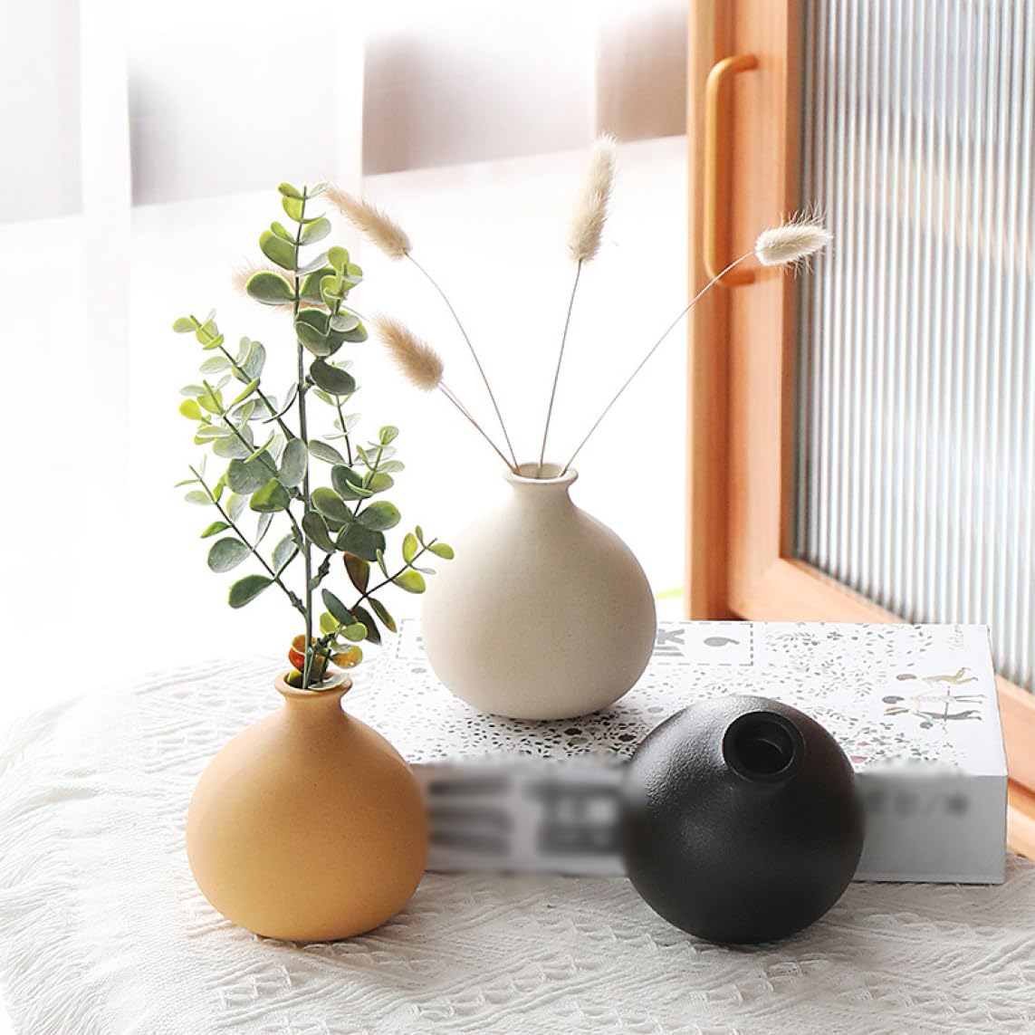 Amazon.co.jp: YJFFQ 花瓶 陶器 高さ10cm 一輪挿し 花びん ベース 10