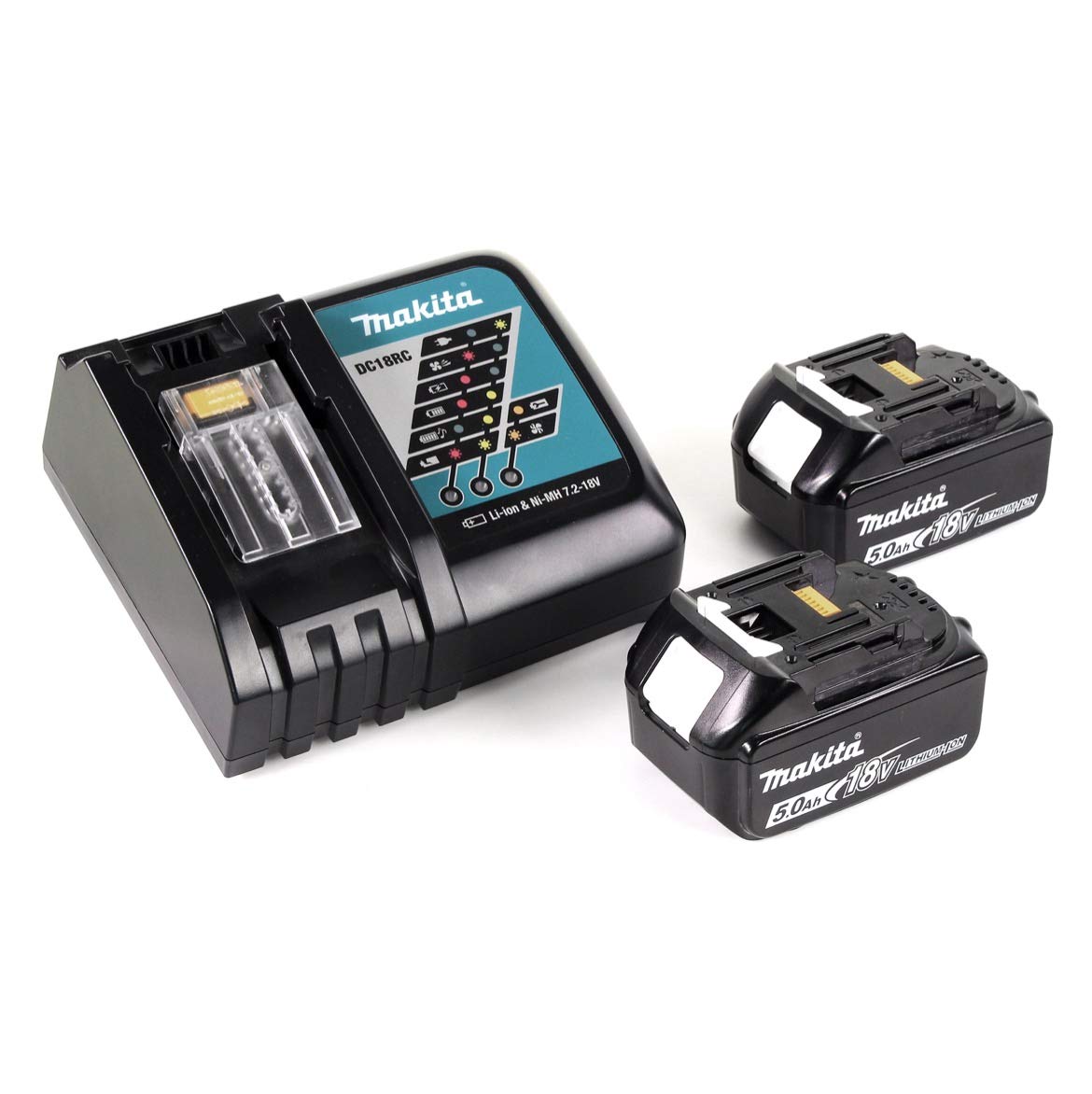 Makita DJV 182 RTJ akumulatorowa wyrzynarka wahadłowa 18 V bezszczotkowa + 2 x akumulator 5,0 Ah + ładowarka + Makpac