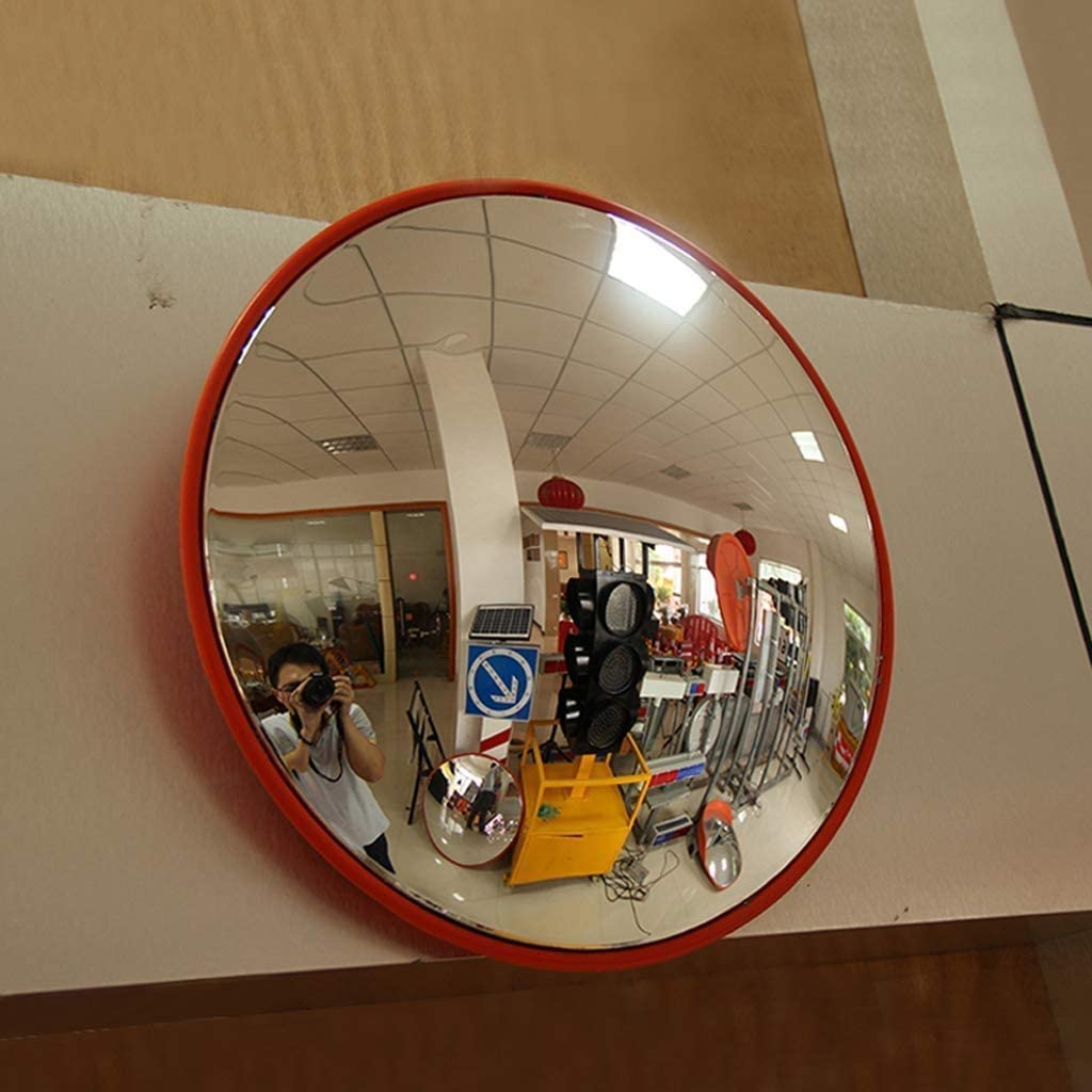Lustro bezpieczeństwa Lusterko antykradzieżowe, supermarket wypukły lustro niewidomych strefy kierowania drogowego wzroku okrągły widok obserwacyjny Lustro drogowe(45Cm)