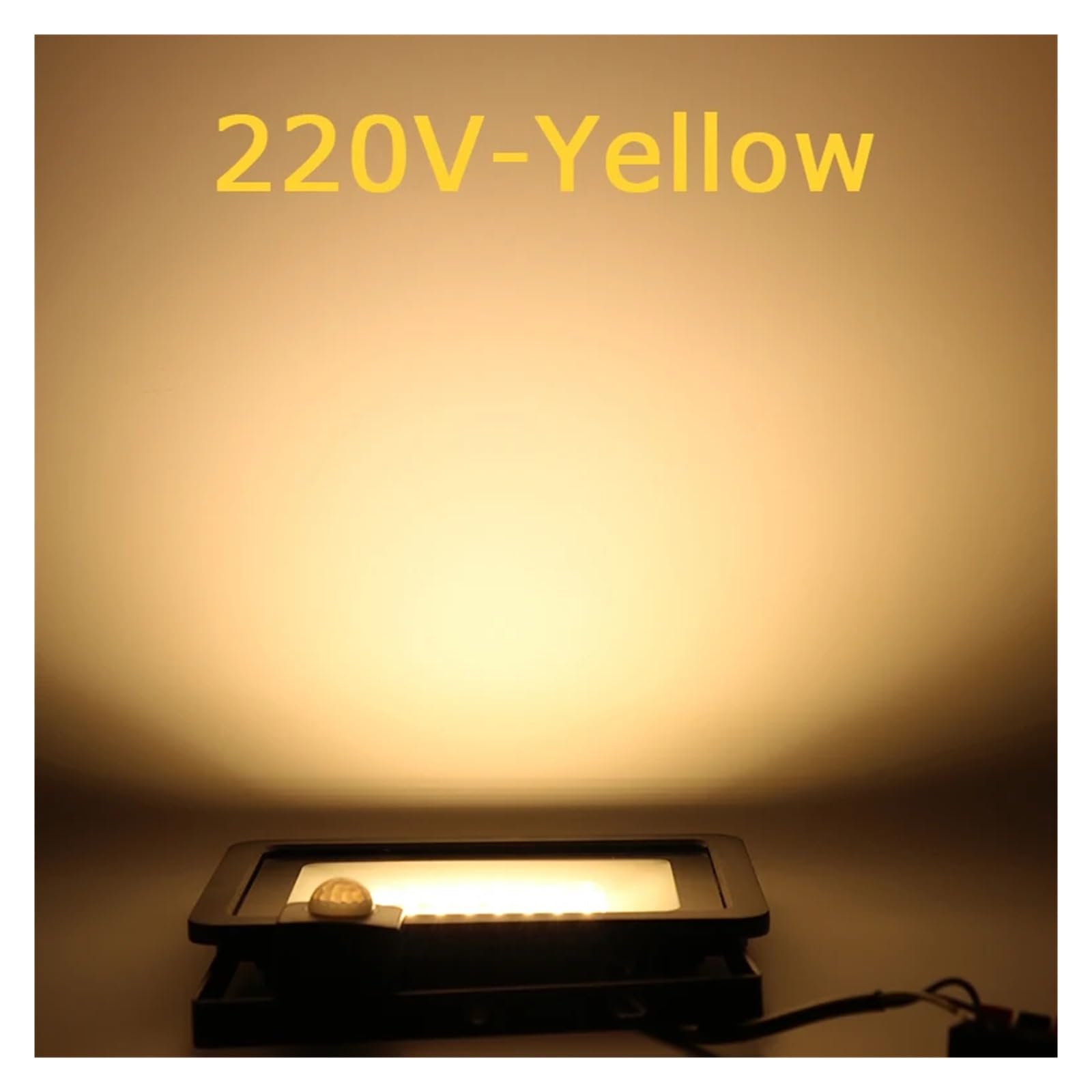 10W 20W 30W 50W 100W indukcyjne światło halogenowe Led z regulowanym czujnikiem PIR 110V 220V reflektor plac uliczny oświetlenie zewnętrzne Lucky (Size : 220V - Yellow, Material : 30W)