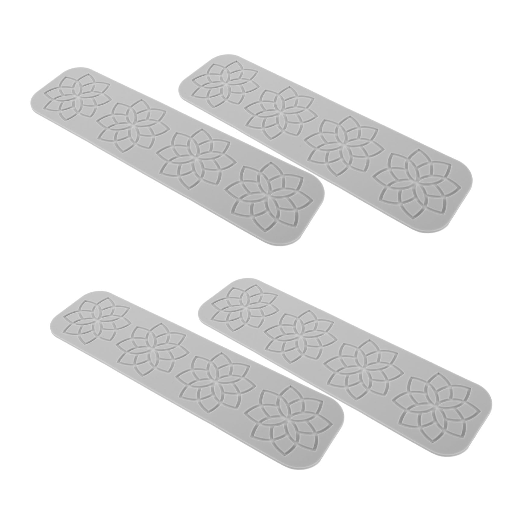 4 Pezzi Stampo in Silicone per Pizzo Fondant Tappetino Antiscivolo Forma Fiore Decorazione Dettagliata per Torte Mousse Cioccolato e Cake Design