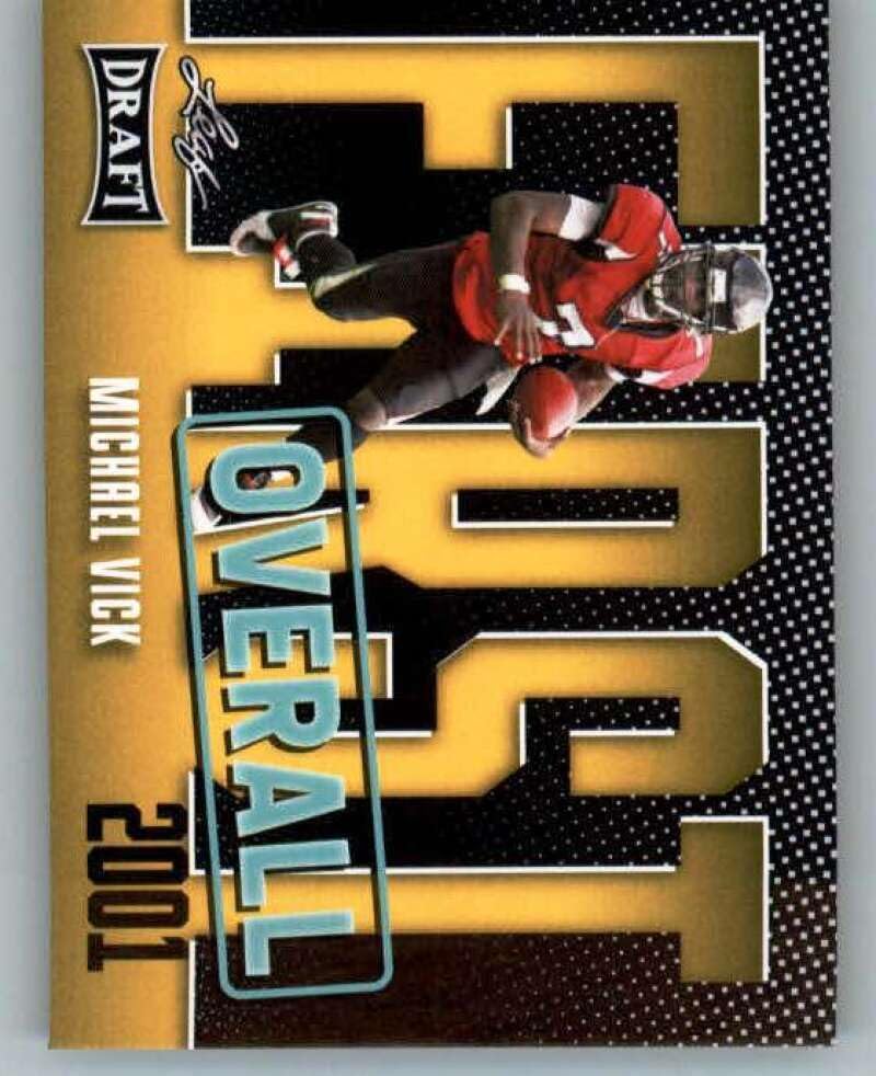 Cartas coleccionables de fútbol LEAF Draft Gold #9 de Michael Vick 2023