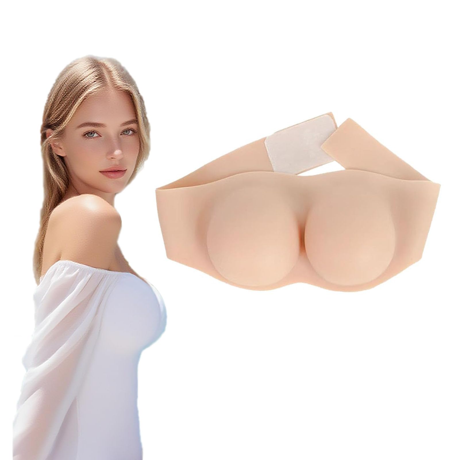 Formas de Pecho de Silicona realistas sin Tirantes con Velcro para travestis, Cosplay, Drag Queens y transexuales