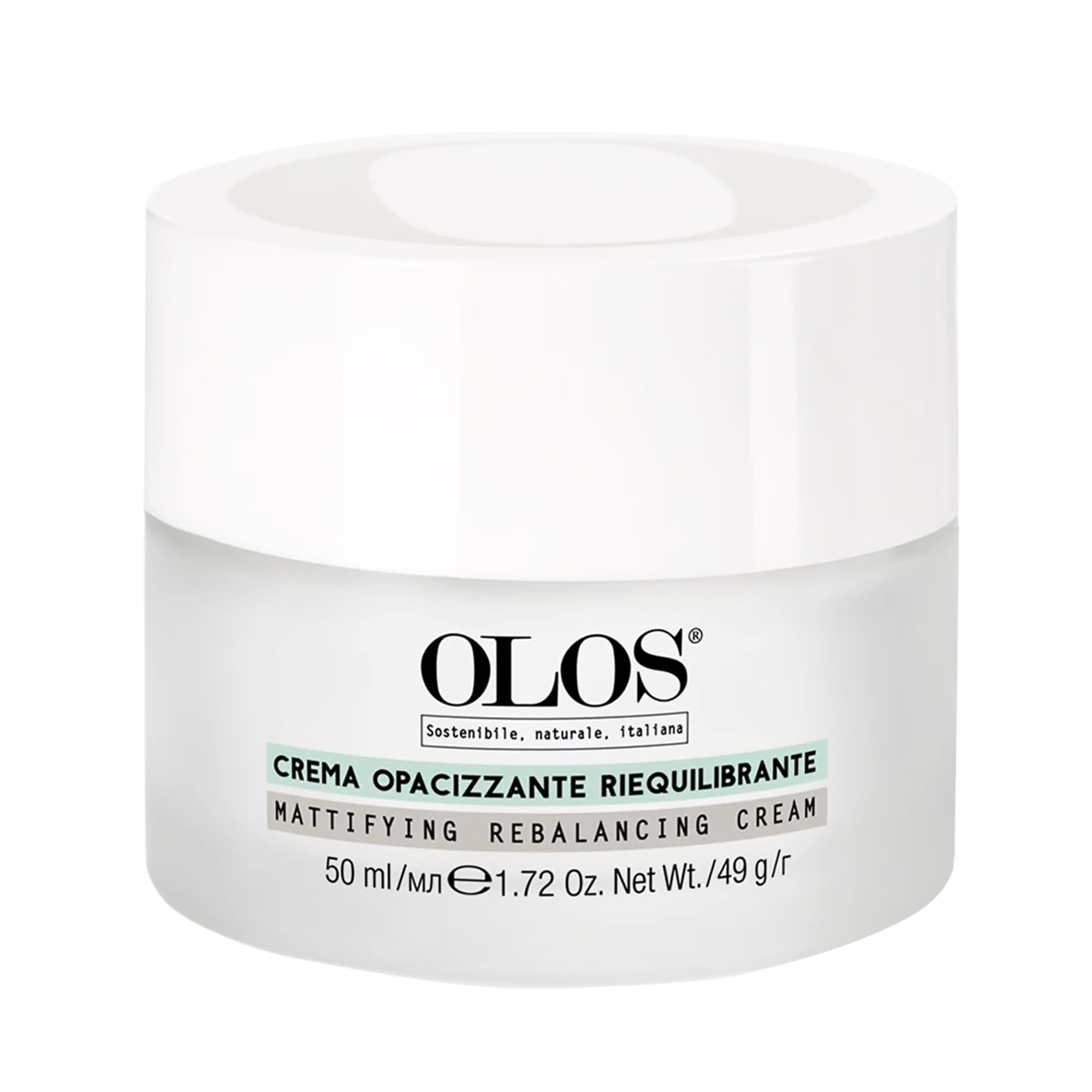 OLOS Mattifying Rebalancing Cream - Face Cream for Oily Skin - Controls Sebum Production, Improves Skin Texture - Non-Clogging Makeup Primer - 1.7 oz
