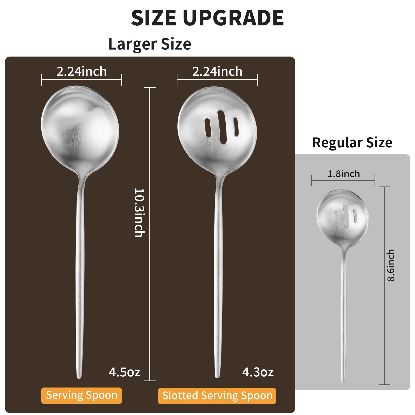 O.C.E. Stainless Steel Serving Spoons Set - 4 Piece -2