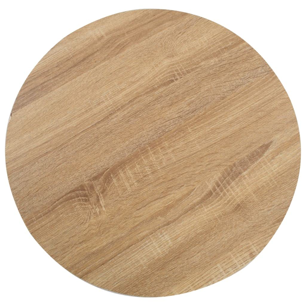 Tavolo da bistrot marrone chiaro, 50 cm, pannello MDF con venature del legno, tavolo rotondo per 2 persone, ideale per ristorante, caffetteria, bar, sala da pranzo, cucina, moderno