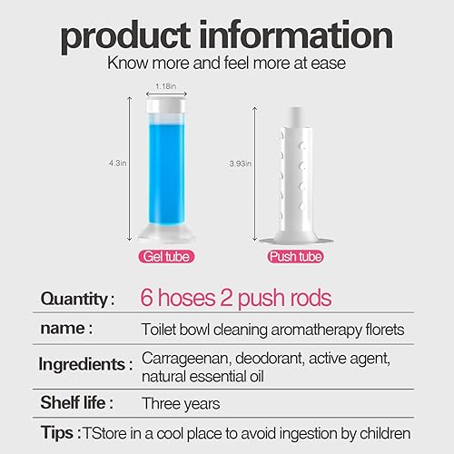 Miniatura 6 de EKE Gel de inodoro, ambientador de limpieza para eliminar manchas de inodoro, 72 sellos de flores, paquete de 6 aromas