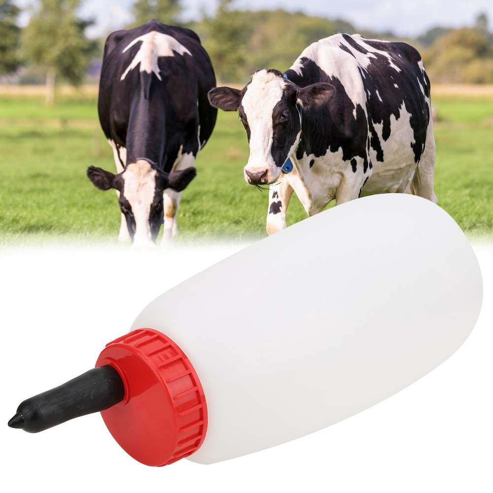 Biberón de leche para terneros, biberón vertical para lactancia de ganado, tetina de plástico de grado alimenticio, biberón portátil de flujo ajustable para ganado,