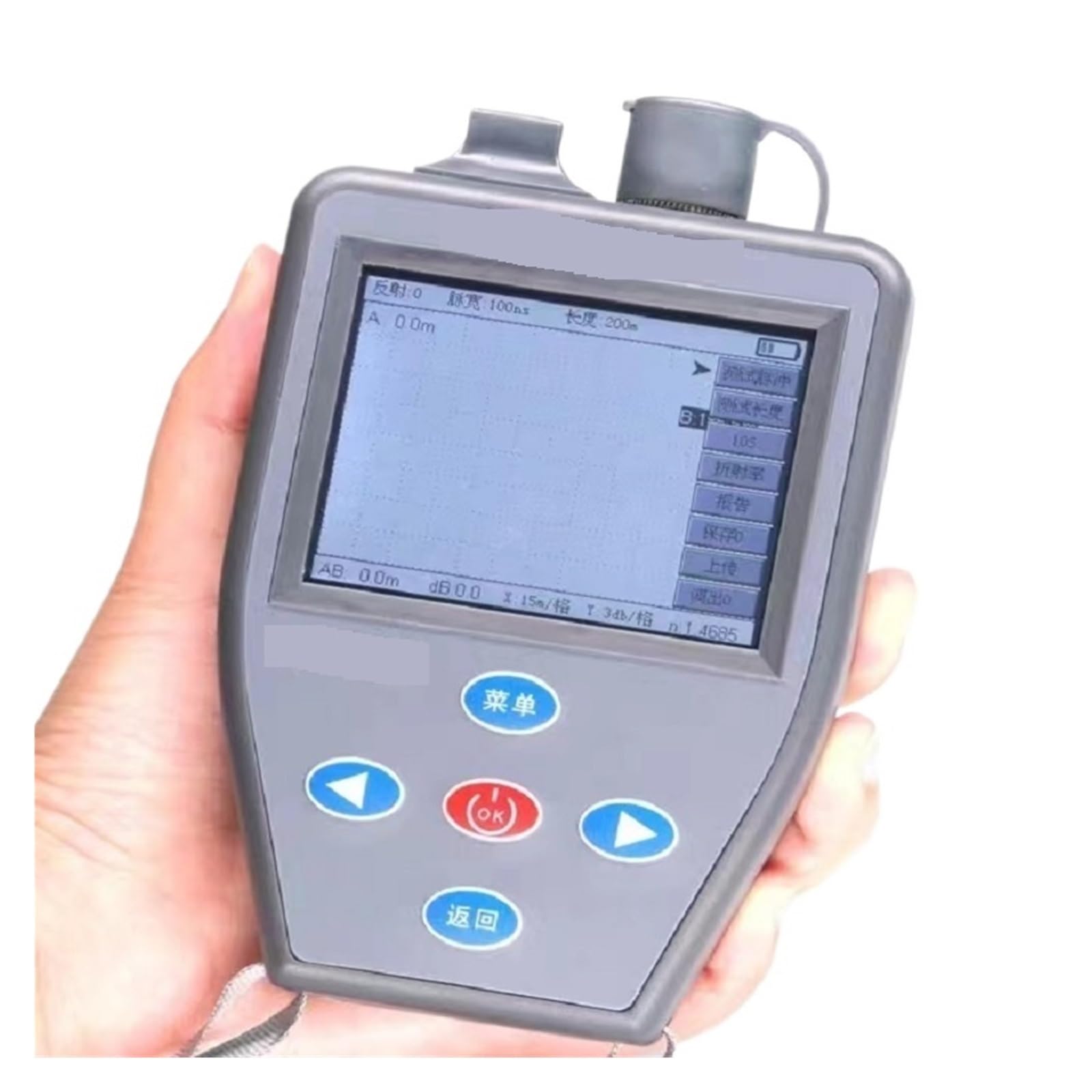 OTDR portátil con medidor de potencia óptica y VFL para pruebas en FTTH