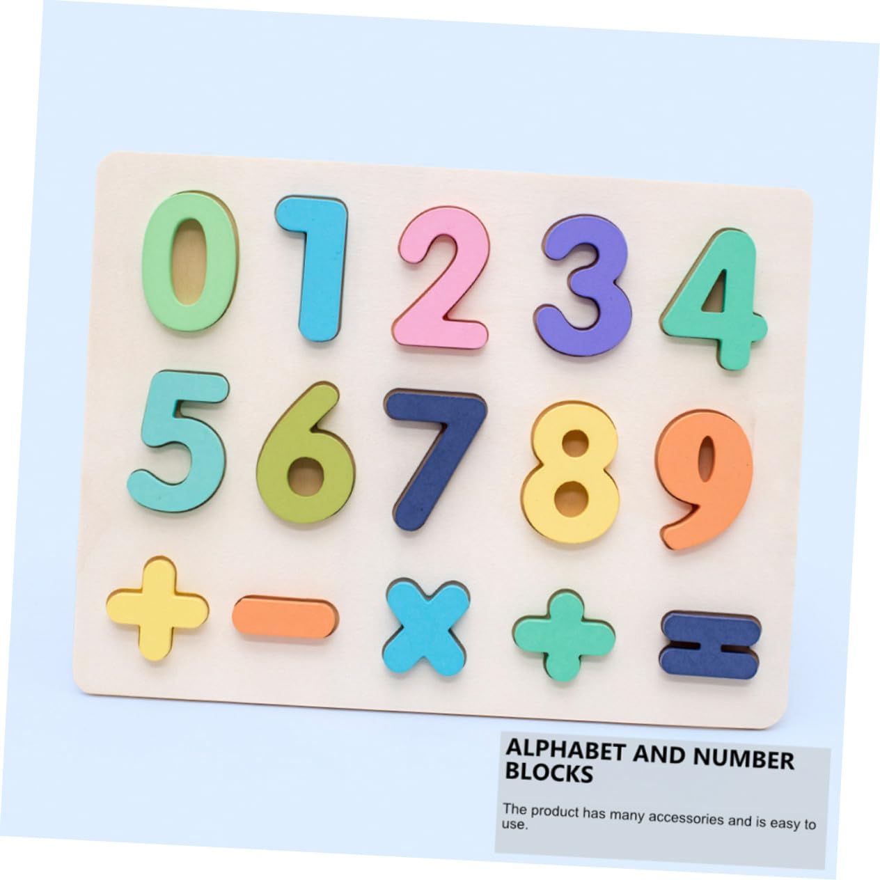 Bloques Educativos para Números y Letras Mayúsculas Didáctico para Reconocimiento y Desarrollo Temprano Seguro y al Tacto