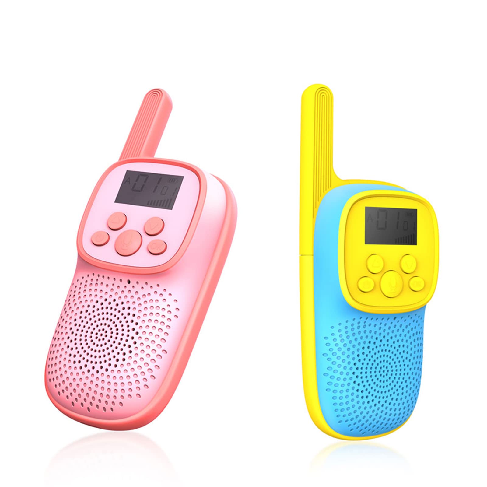 FHDD Children's Walkie Talkie 2PCS Handheld Transceiver 3KM Range Child Gift Educational Toys Radio Camping Wireless Talkie Walkie,B