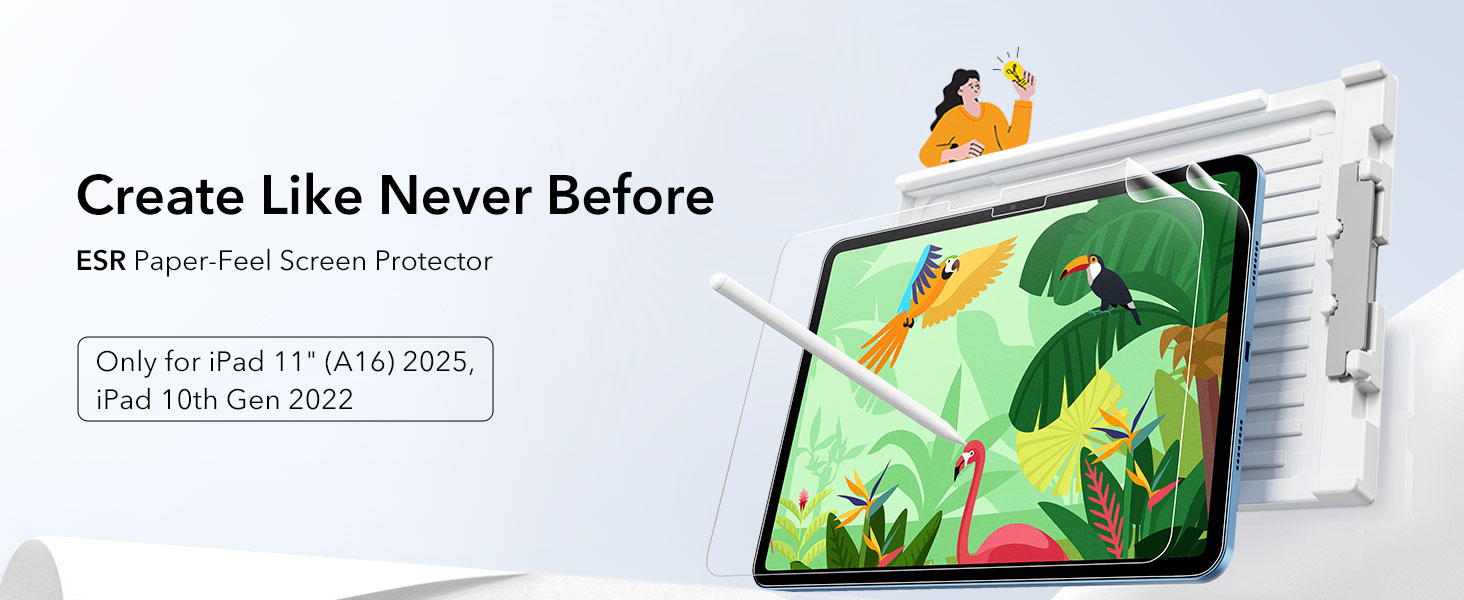 PAPERFEEL Magnétique Protection Écran Pour IPad A16 11ème 2025 Et IPad 10ème Génération 2022, Protections Écran En Papier Mat Pour IPad Écrire, Dessiner- Anti-Reflet/Réutilisable