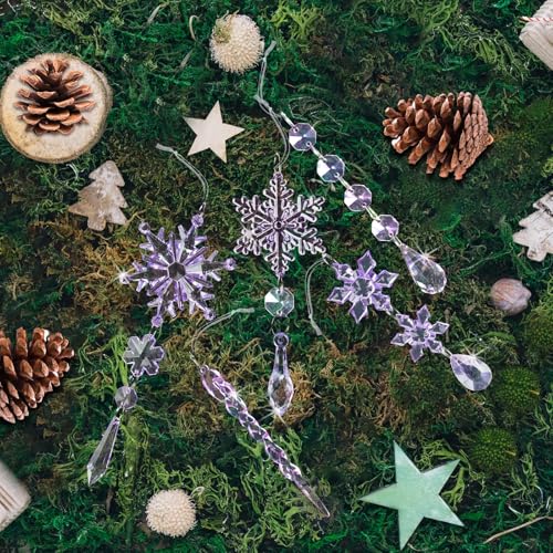 Image of Crystal Ornaments for Christmas Tree Winter Wonderland Decorations