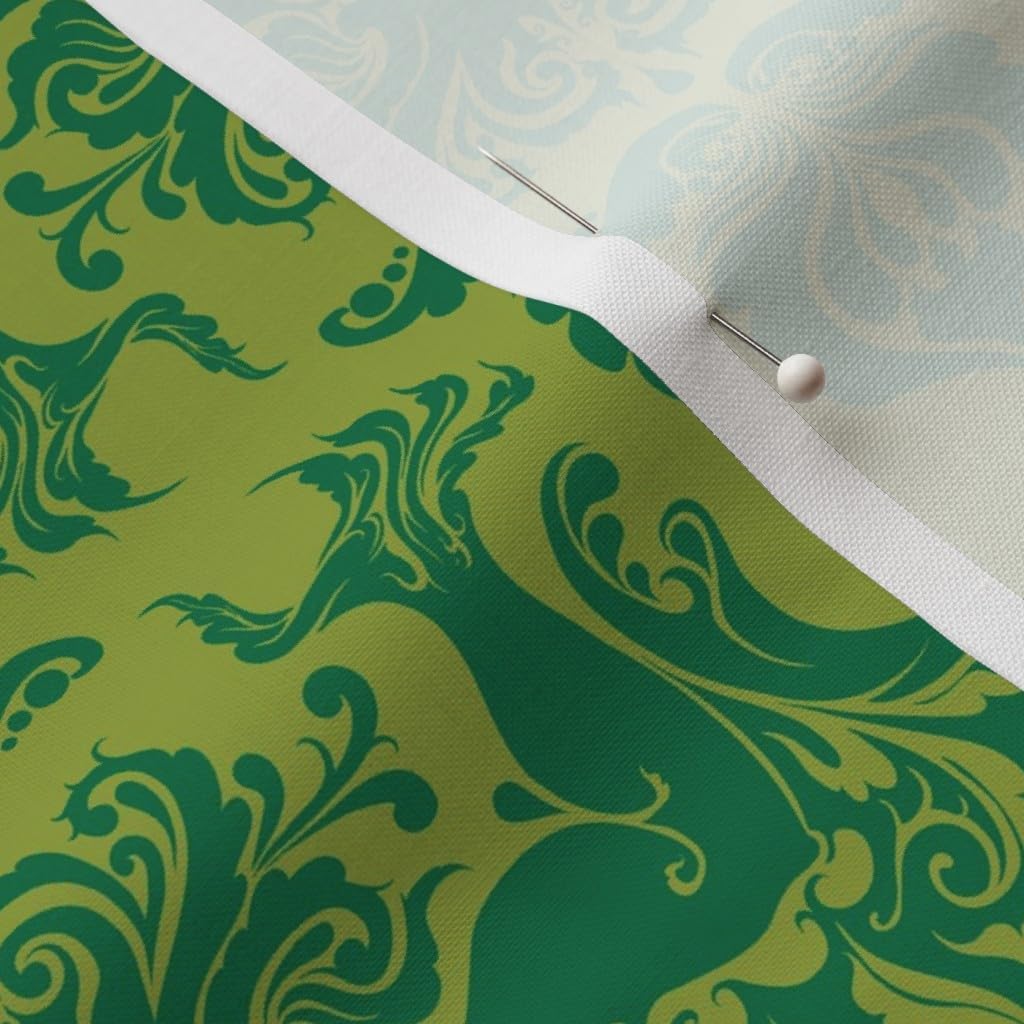 Spoonflower Fabric - Love Cthulhu Damask Monster Horror Lovecraft Printed on Petal Signature Cotton Fabric by The Yard - Sewing Quilting Apparel Crafts Decor