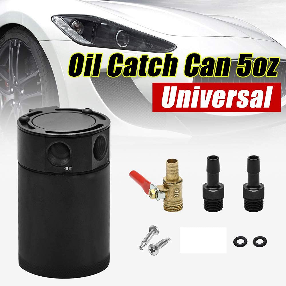 Buy PQY Oil Catch Can Baffled 2 Port Oil Catch Tank Kit with Drain