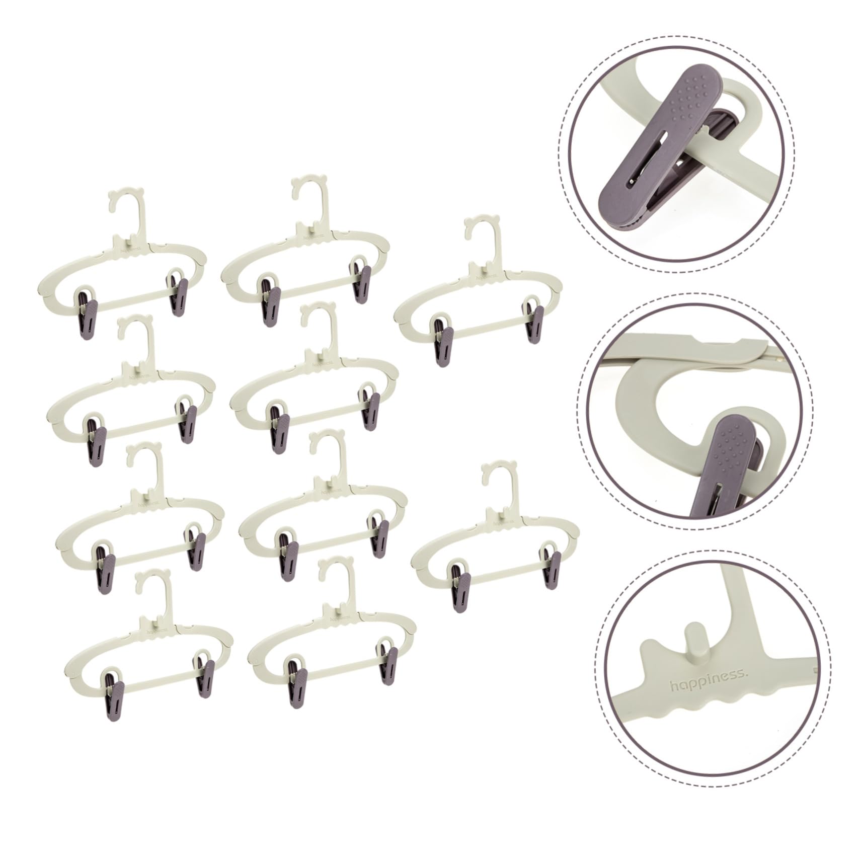 KOMBIUDA 1 Set Retractable Clothes Hangers for Clothes Hangers Soft Warm with Pants Clips for Closet Organization and Space Saving