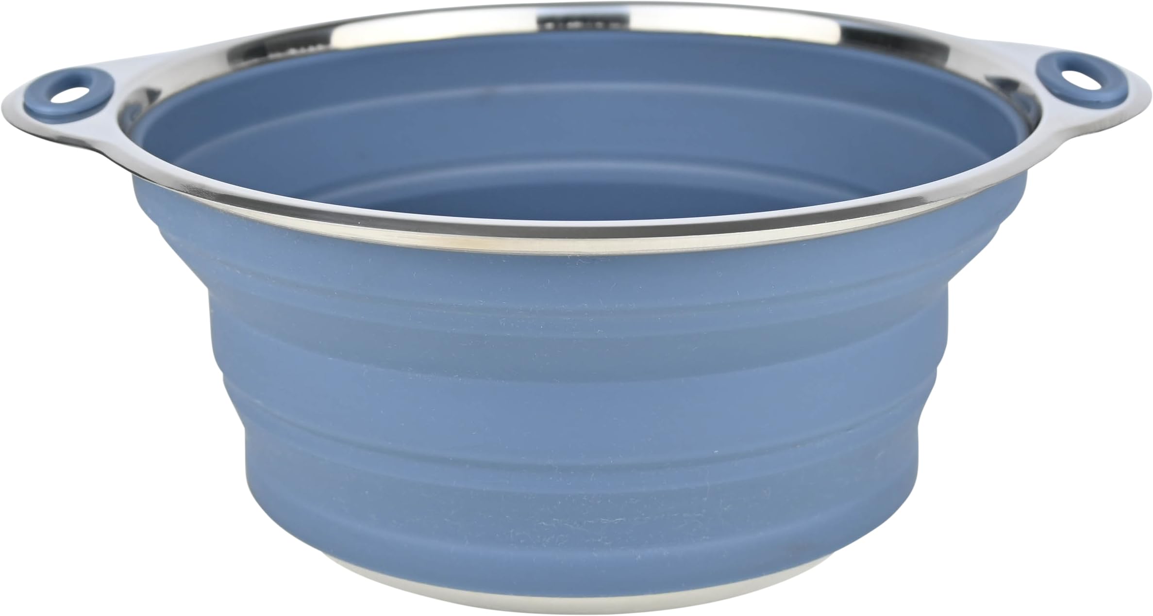 Cao Collapsible Silicone Salad Bowls 2.50 litres Silicone and Stainless Steel Length 28 cm Width 24 cm Height 11.5 cm Blue