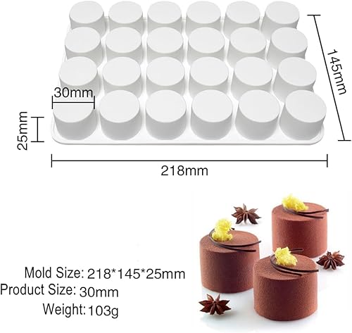 Miniatura 2 de Molde de silicona para tartas de 24 cavidades para hacer galletas, 3D, hecho a mano, reutilización de cocina, herramientas para hornear, mousse de
